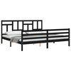 vidaXL Bed Frame without Mattress Black 200x200 cm Solid Wood