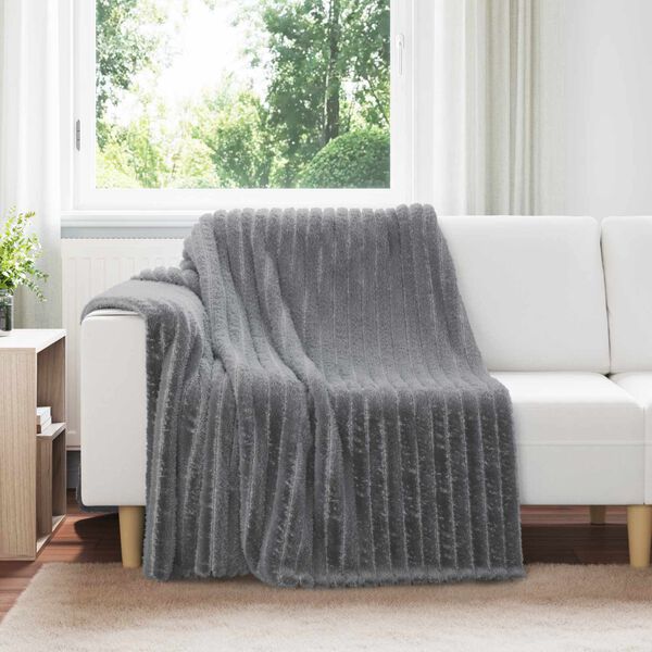 vidaXL Throw Blankets 6 pcs Dark Grey 200 x 150 cm Fleece