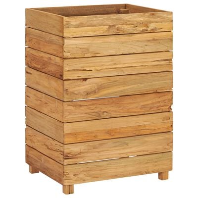 vidaXL Raised Bed 50x40x72 cm Recycled Teak Wood and Steel