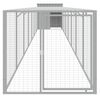 vidaXL Chicken Cage with Run Light Grey 110x813x110 cm Galvanised Steel