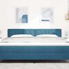 vidaXL Headboard with Headboard Dark Blue 180 cm Faux Leather