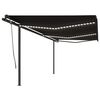 vidaXL Manual Retractable Awning with LED 6x3.5 m Anthracite