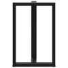 vidaXL Bar Table Legs T-Shaped&nbsp;2 pcs Black 60x35x(90-91) cm Steel