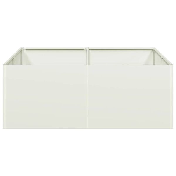 vidaXL Planter White 80x80x30 cm Steel