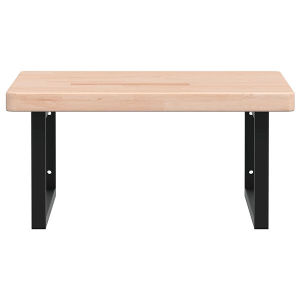 vidaXL Basin Shelf Wall Mounted Steel and Solid Wood Oak