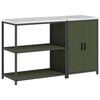 vidaXL Kitchen Storage Set HATTEM 2 pcs Olive Green Cold-rolled Steel