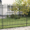 vidaXL Ring Fence Black 200 x 200 cm Powder-Coated Steel