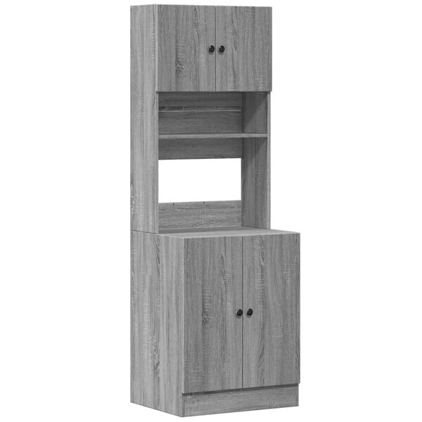 vidaXL Kitchen Cabinet Grey Sonoma 60x50x180 cm Engineered Wood