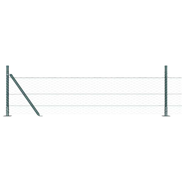 vidaXL Fence Post Green 25 x 0.5 m (36 mm mesh) Steel
