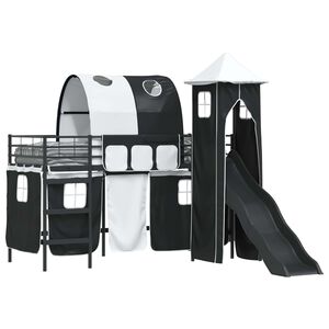 vidaXL Kids'Loft Bed Frame Black 99.5 x 190 cm Metal