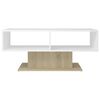 vidaXL Coffee Table White and Sonoma Oak 103.5x50x44.5 cm Engineered Wood