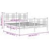 vidaXL Metal Bed Frame without Mattress with Footboard Black 160x200cm