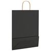 vidaXL Paper Bags 250 pcs with Handles Black 32x12x42 cm