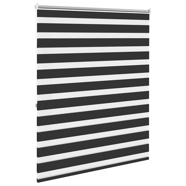 vidaXL Zebra blind 140.9x175 cm Fabric Width 136.7 cm black