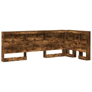 vidaXL Storage Headboard with Shelf Smoked Oak 80 cm Engineered Wood
