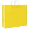 vidaXL Paper Bags 50 pcs with Handles Yellow 54x15x49 cm
