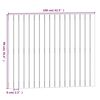 vidaXL Wall Headboard Grey 108x3x90 cm Solid Wood Pine