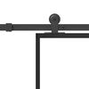 vidaXL Sliding Door with Hardware Set 76x205 cm ESG Glass&Aluminium