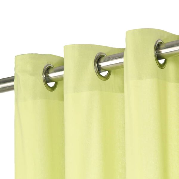 vidaXL Curtains with Metal Rings 2 pcs Cotton 140x225 cm Green