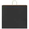 vidaXL Paper Bags 250 pcs with Handles Black 54x15x49 cm