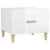 vidaXL Coffee Table | High gloss white | Engineered wood, solid eucalyptus wood