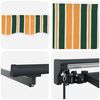 vidaXL Retractable Awning Manual Green and Yellow 350 x 250 cm