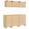 vidaXL Garage Cabinets 6 pcs Sonoma Oak Engineered Wood