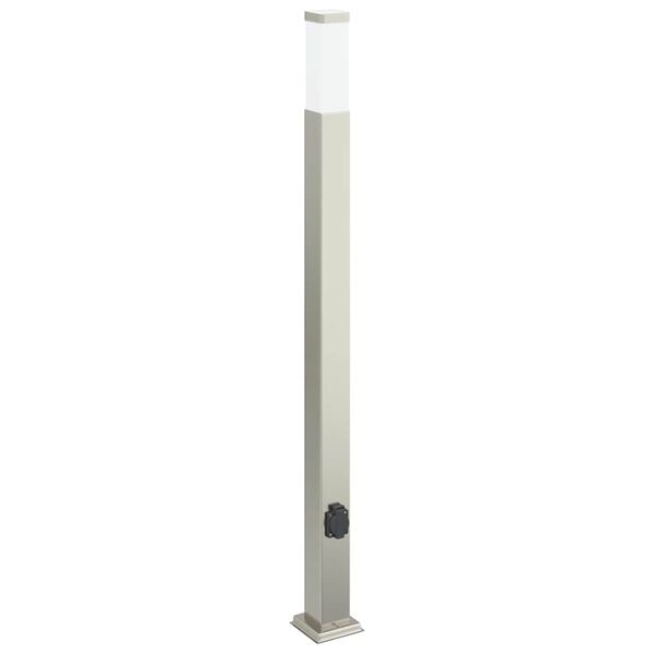 vidaXL Bollard Light with Outlet 110 cm Stainless Steel IP44