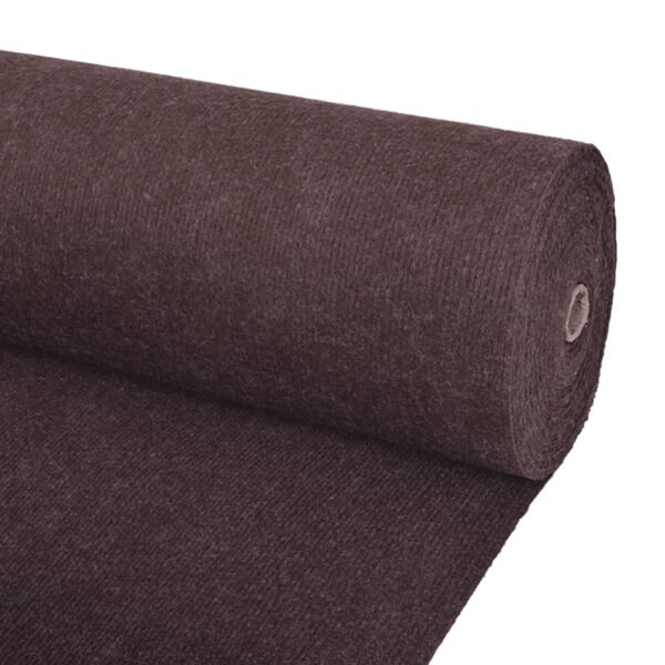 vidaXL Exhibition Carpet Rib 1.2x15 m Brown