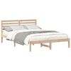 vidaXL Bed Frame with Headboard Brown 140 x 220 cm Solid Pine Wood
