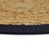 vidaXL Placemats 4 pcs Natural and Navy Blue 38 cm Jute and Cotton