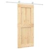 vidaXL Sliding Door with Hardware Set 85x210 cm Solid Wood Pine