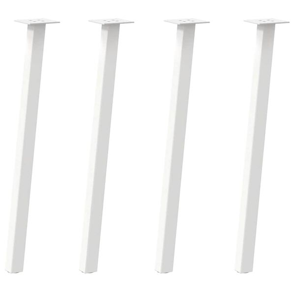 vidaXL Console Table Legs 4 pcs White 72 cm Steel