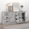 vidaXL Sideboards 2 pcs Concrete Grey Engineered Wood
