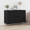 vidaXL Sideboard Black Oak 101.5 x 35 x 70 cm Engineered Wood