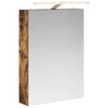 vidaXL Bathroom Mirror Cabinet with Shelf Smoked Oak 50 x 14.5 x 70 cm