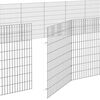 vidaXL Free Range Animal Enclosure 24-Panel 54x80 cm Galvanised Iron