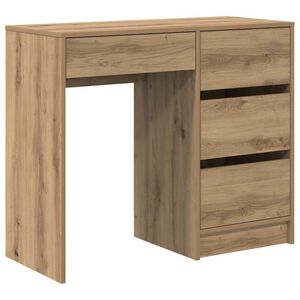 vidaXL Desk Artisan Oak Engineered Wood 90 x 37.5 x 75 cm