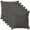 vidaXL Cushion Cover 6 pcs HOUTEN Dark Grey 30 x 30 cm Velvet