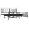 vidaXL Metal Bed Frame without Mattress with Footboard Black 193x203cm