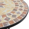 vidaXL Mosaic Bistro Table Terracotta and White &Oslash;50x70 cm Ceramic