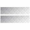vidaXL Stair Tread Rectangular 2 pcs Silver 100 x 25 cm Aluminium