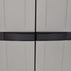 vidaXL Outdoor Storage Cabinet Grey and Black 65x37x165 cm PP