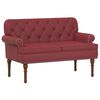 vidaXL Loveseat with Button Tufted Wine Red 120 x 65 x 77 cm