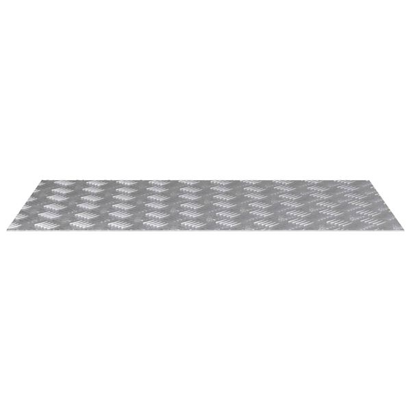 vidaXL Stair Tread Rectangular 4 pcs Silver 90 x 50 cm Aluminium