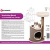 FLAMINGO Cat Scratching Barrel with Tree George