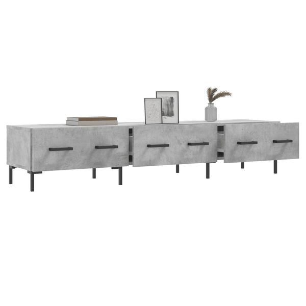 vidaXL TV Cabinet Concrete Grey 150x36x30 cm Engineered Wood