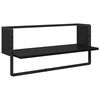 vidaXL Wall Shelf Set 4 pcs Black Oak 65 x 25 x 30 cm Engineered Wood