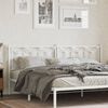 vidaXL Metal Replace Headboard White 200 cm