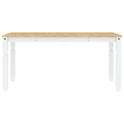 vidaXL Dining Table Corona White 160x80x75 cm Solid Wood Pine